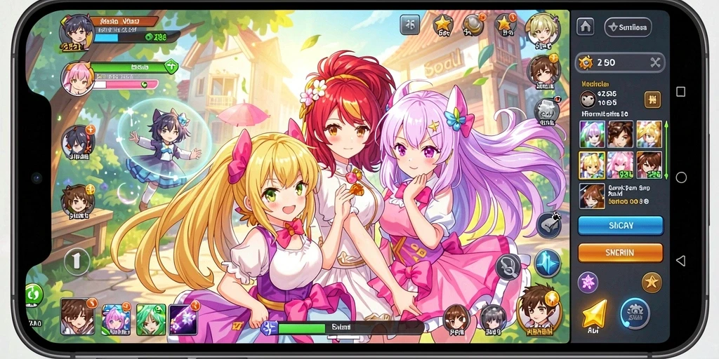 Tampilan awal game dengan karakter yang menakjubkan.